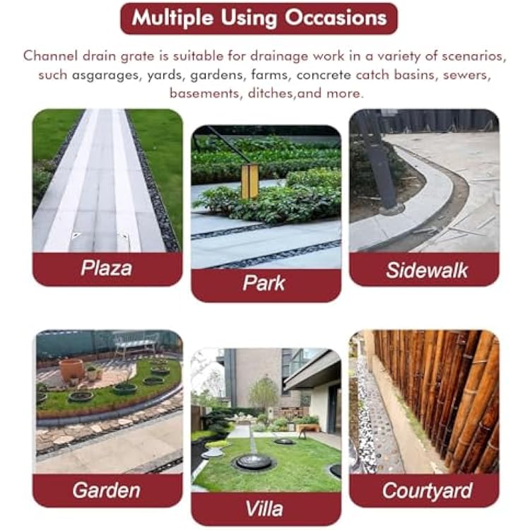 Drain Items GFLPSQIA Trench Drain System for Yard Driveway Patio India | Ubuy