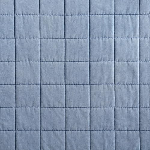 Image of Paseo Road Stonewashed Denim 3 Piece Queen Blue Western Bedding Quilt Set