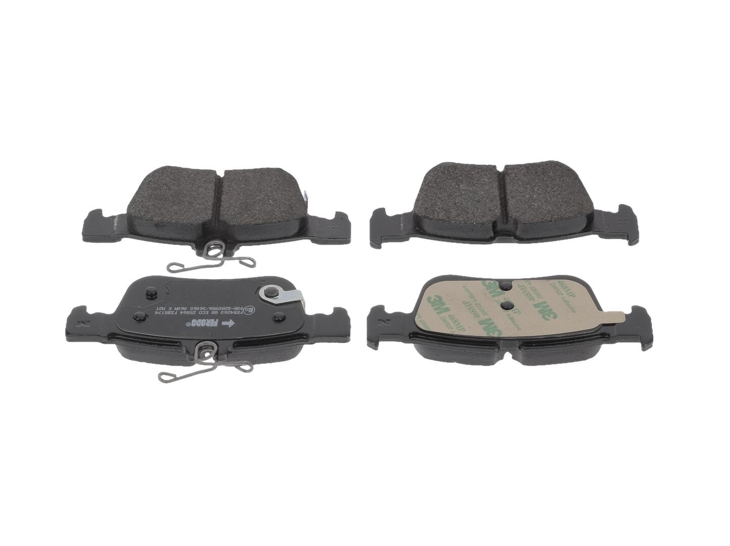 FERODO Plaquettes de freins Arrière avec indicateur d'usure Épaisseur 14,6mm sans accessoires FDB5174 Compatible avec FORD Kuga Mk2 DM2 S-Max Mk2 CJ, WA6 Focus Mk4 Turnier HP Focus Mk4 3/5 portes HN