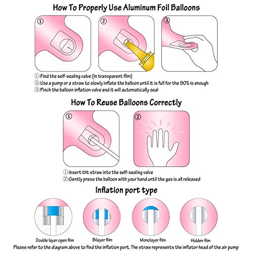 40 Inch Pink Numbers Birthday Party Decorations Helium Foil Mylar Number Balloon 2 #TOP2