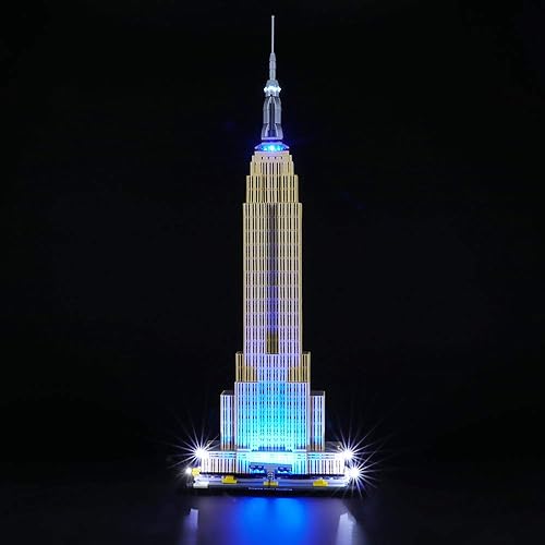 Miniatura 2 de Briksmax Kit de iluminación LED para arquitectura Empire State Building - Compatible con el modelo de bloques de construcción Lego 21046 - No