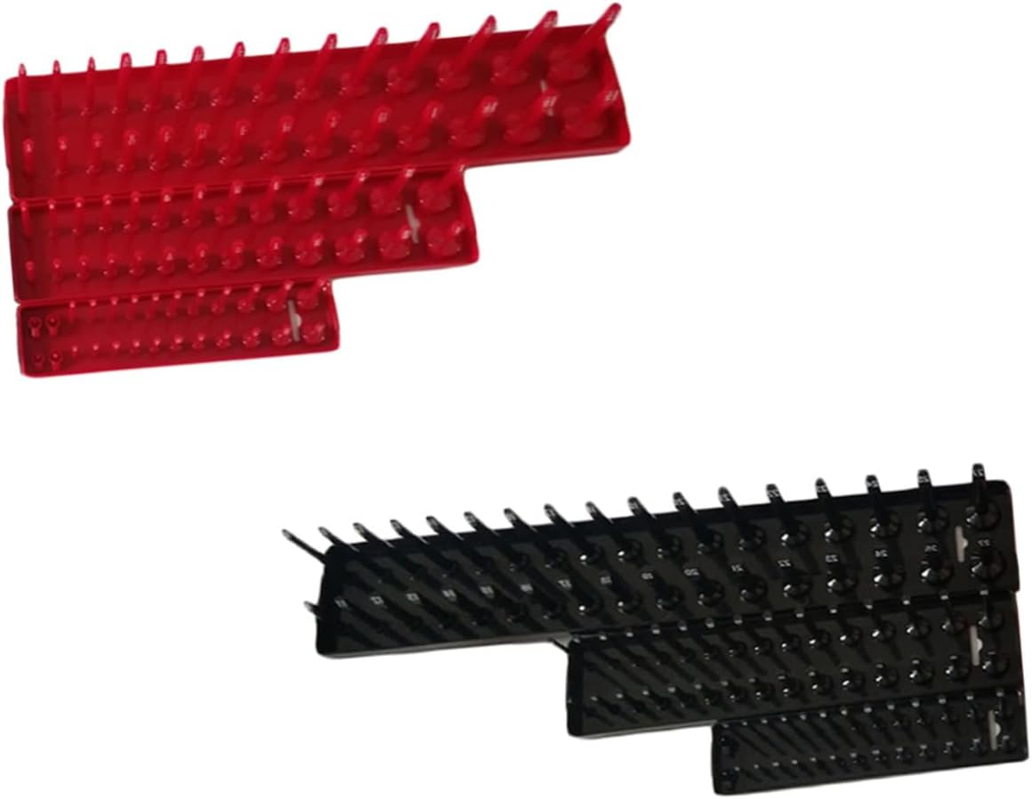 6pc Socket Holder Set Modular Socket Organizer Inch Scocket Tray Rack Storage Bracket Random Color