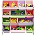 Amazon Basics Kids Toy Storage Organizer Bins - White/Pastel