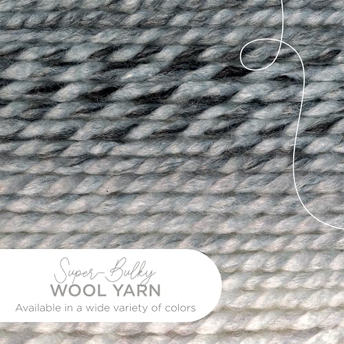 Image of Lion Brand Yarn Wool-Ease Thick & Quick Bulky Yarn, Marble | Super Bulky Wool Acrylic Blend Fiber for Soft Hats, Sweaters, Chunky Blankets, Yarn for Crochet, Knitting, Crafts, Weaving
