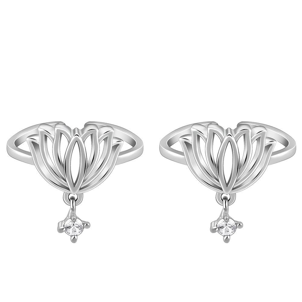 925 Silver Kanwal Toe Rings| Toe Rings for Women and Girls | With Certificate of Authenticity and 925 Stamp | 6 Month Warranty