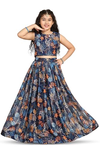 Image of Fashion Dream Girl's Georgette Readymade Lehenga Choli Set|lehenga for kids|kids lehenga