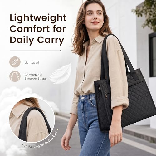 Bolso tote acolchado ligero para mujer miniatura 5