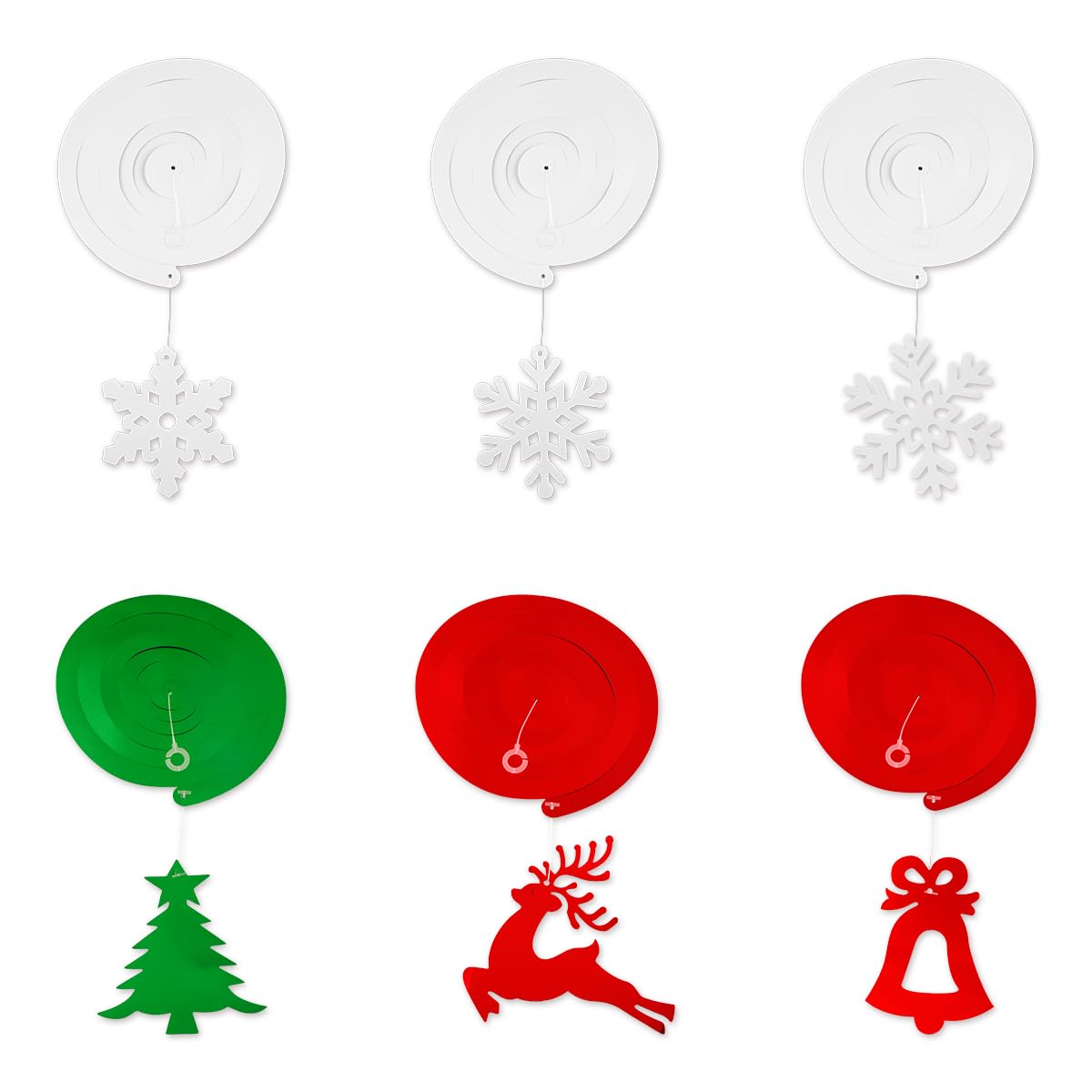 Lotsdonxia 30 Pcs Christmas Ceiling Decorations Set - Retro Hanging Swirls with Tree, Bell, Reindeer and Snowflake Designs for Indoor Xmas Party, Home, Office Festive Decor