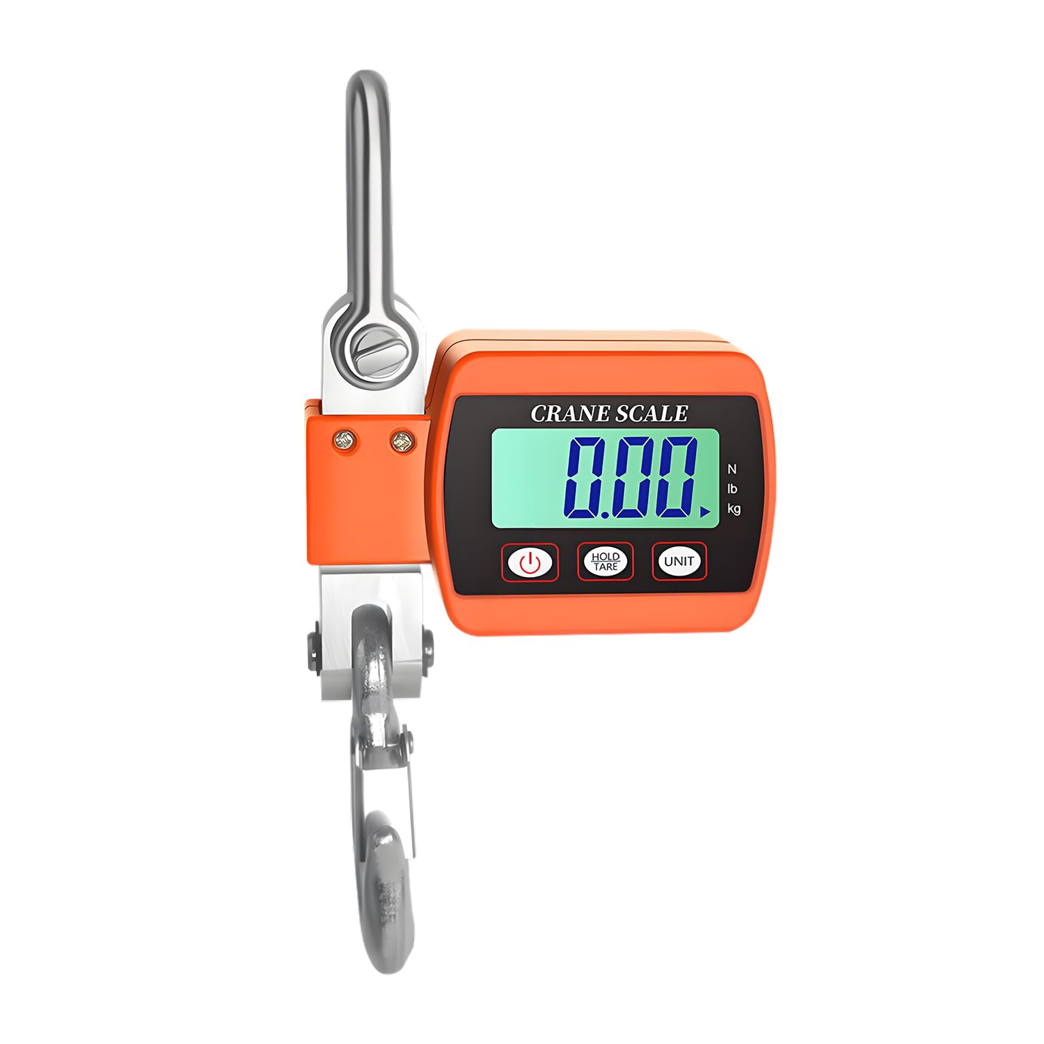 QUMOX Balance à grue numérique 500 kg/1 100 lb – Balance suspendue robuste avec écran LCD, fonction tare/maintien, unités multiples (kg/lb/N) – Balance à crochet industrielle
