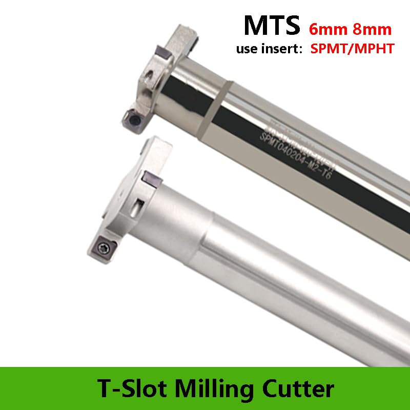1pc MTS H06 H08 T-Slot Milling Cutter Holder CNC Grooving Tool 6mm 8mm Thickness Three Sides End Mill Shank Inserts MPHT(60-8-C32-150-6T)