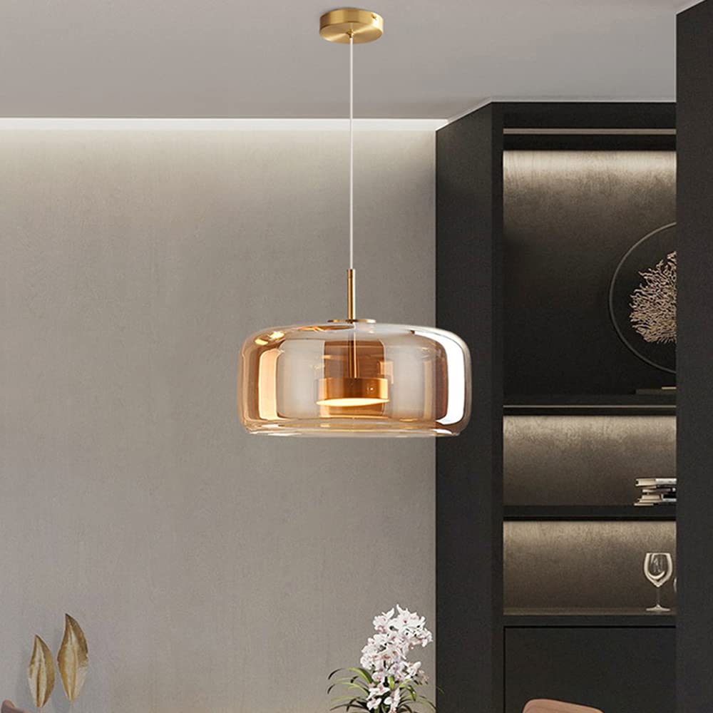 Luminaire Suspendu en Verre créatif Nouvelle Chambre à Coucher Cuisine île hôtel plafonnier intérieur Maison Lampe Suspendue en Verre Moderne Minimaliste Table à Manger Bar Un Choix judicieux