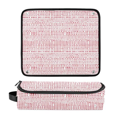 Bolsa de viaje para herramientas de cabello Dots Polka Dot Marble, resistente al calor, para planchas, rizadores y accesorios para el cuidado del cabello, organizador portátil miniatura 3
