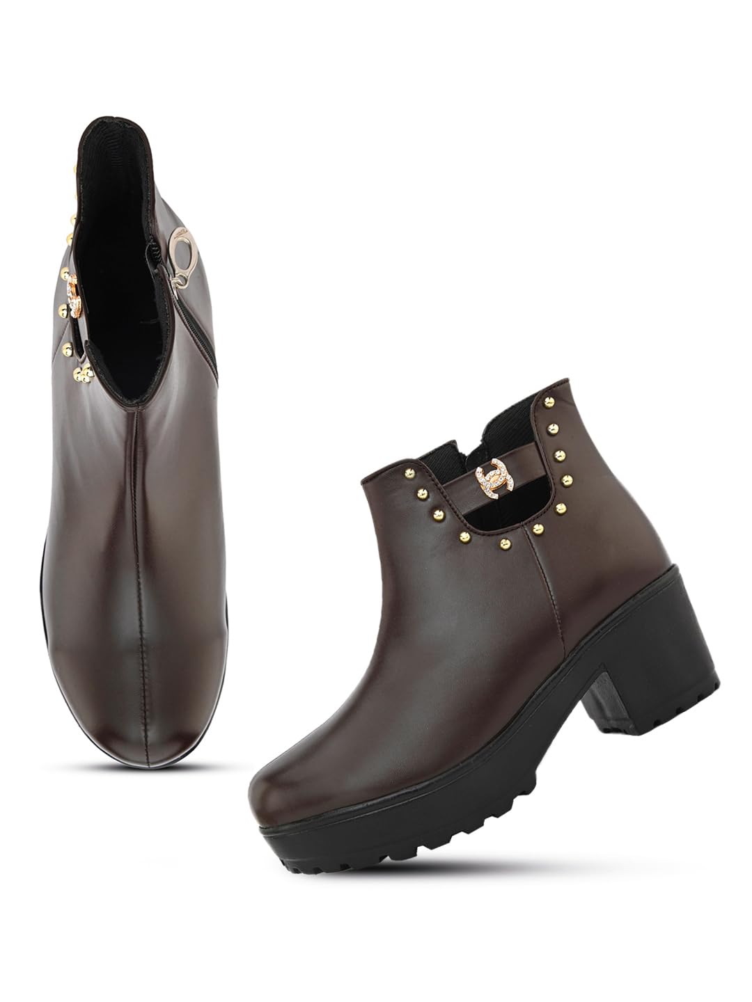 Attractive,Comfortable & Trendy Casual High Block Heel Boot For Women Ankle Length Design