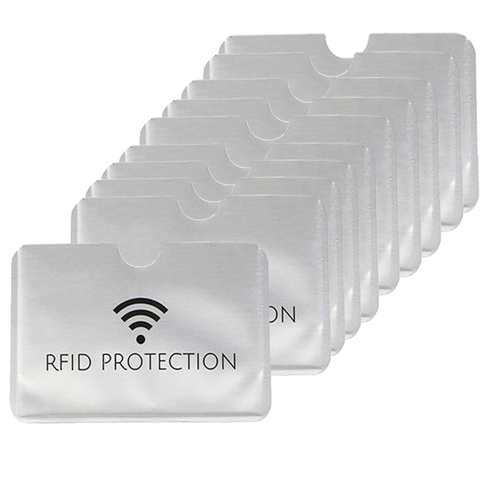 [YFFSFDC] スキミング防止 防磁カードケース RFID 磁気防止 カードカバー カードケース 10枚セット 薄型 防水 データ保護 (縦型)