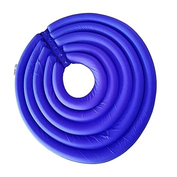 Meri Shopp Soft Lightweight Dog Cat Pet Supplies Comfy Pet Neck Collar Nylon Cover Anti-Bite Protector Blue Size XL