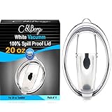 1 Yeti Lid 20 oz SPILL PROOF - NO LEAK & Splash resistant Vacuum Replacement White Locking Closure 1 Lid For Tumbler Fits as Ozark Lid Open/Close 3 INCH DIAMETER by C&Berg