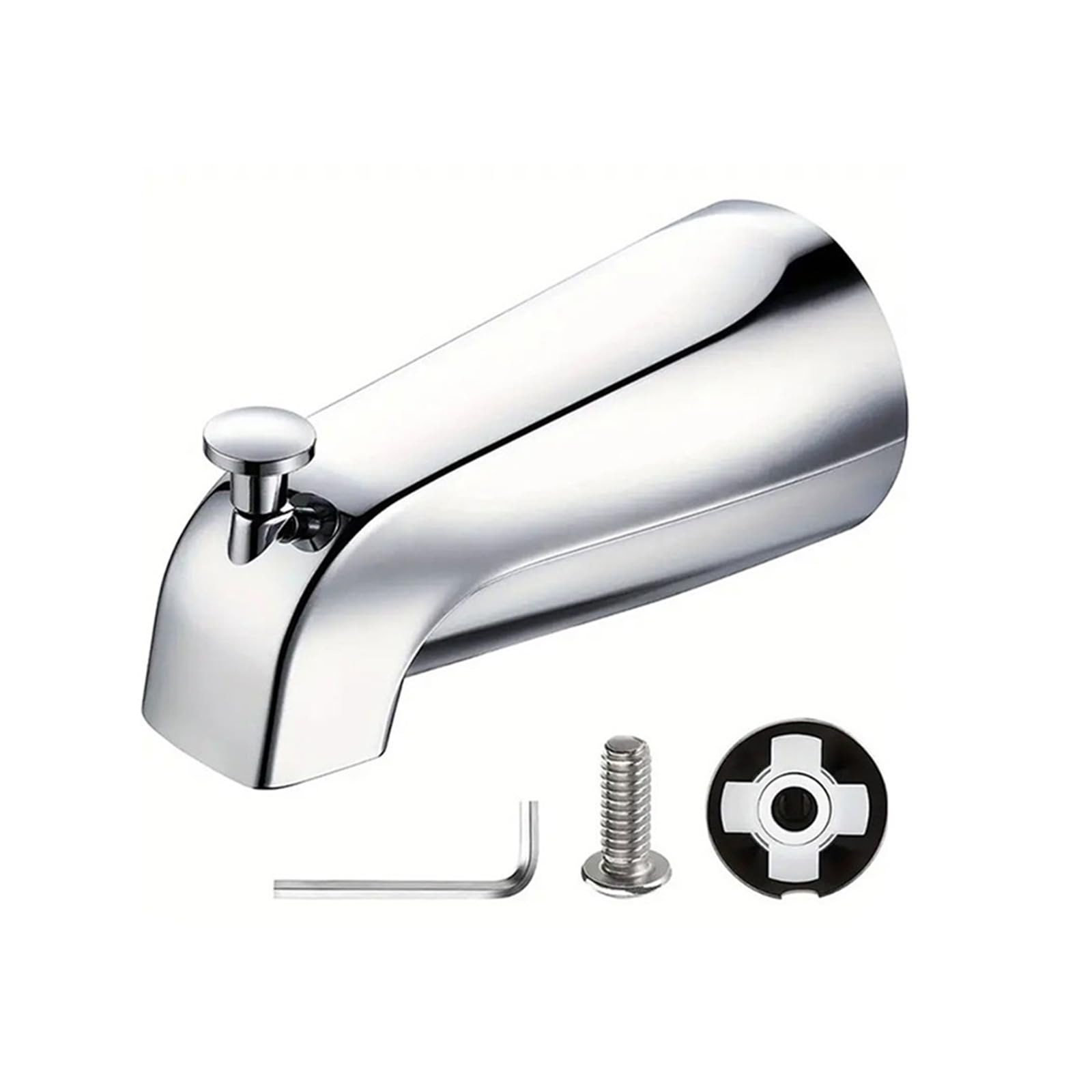 Msioytog Chrome Bathtub Faucet With Pull Up Diverter Bathtub Switchs Creative Tub Spout Slip On Diverter Tub Spout Replacement Shower