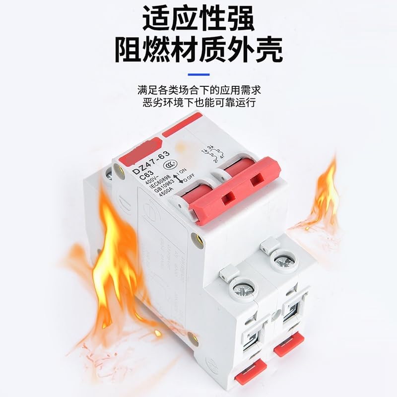 Interrupteur à air 4p解决电路过载 Disjoncteur à air 6A miniature pour armoire - 3