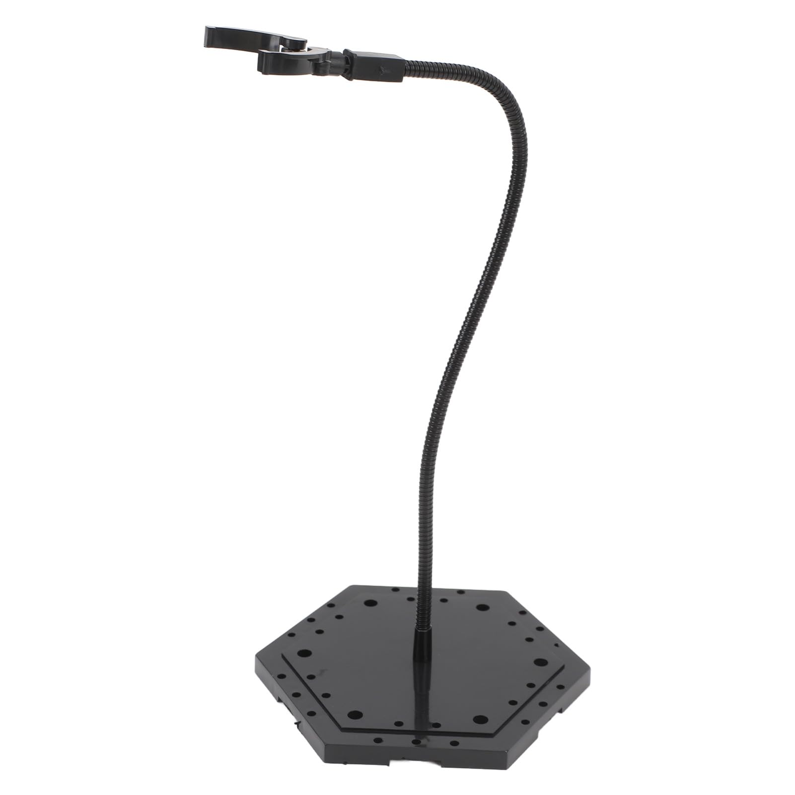VGEBY Supporto per action figure, supporto per esposizione di figure di bambole in acciaio inossidabile ABS, supporto per modello stop motion per bambole da 6 pollici (nero)
