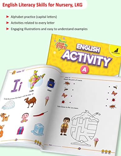 Image of Woodsnipe Alphabet Writing Practice Books for Preschool Ages 2 to 4 Years| 3 Book combo to teach Pattern Writing, Capital Letters with Ample Activity Worksheets on Tracing, Colouring, Puzzles & more