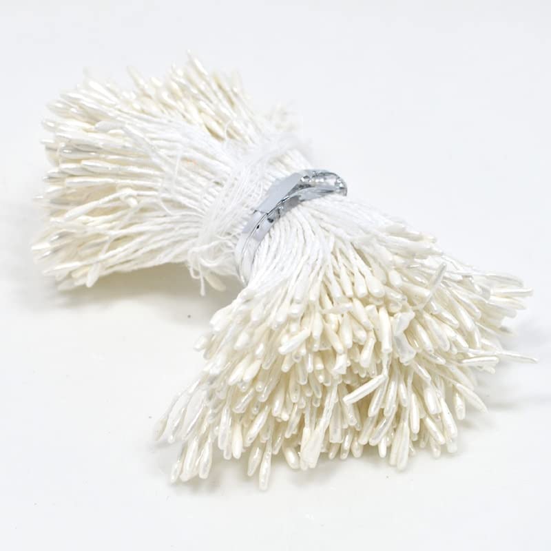 HAHIYO Lot de 700 étamines à double têtes dorées de 3 mm pour fleurs artificielles faites à la main pour la fabrication de fleurs, le scrapbooking, la décoration