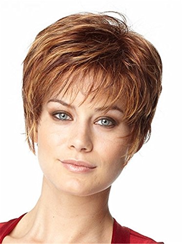 5I Short Wig Straight Women Hair Wigs Heat Resistant Wigs Natural Looking Wig with Wig Cap Z006