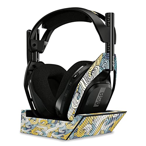 Image of MightySkins Carbon Fiber Skin Compatible with Astro A50 Wireless Headphones + Base Station (Gen 4) - Turbulence | Protective, Durable Textured Carbon Fiber Finish | Easy to Apply | Made in The USA