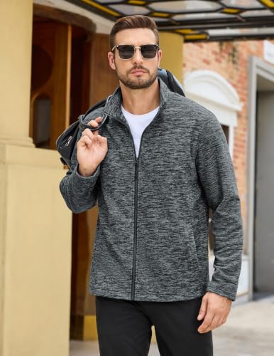 COOFANDY Men's Fleece Jackets Full Zip Lightweight Casual Sweater Jacket - image 5
