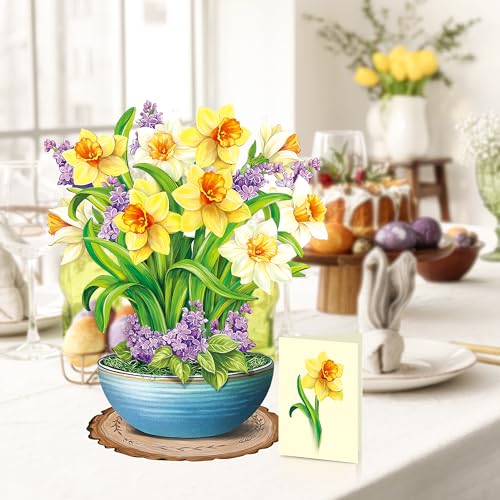 Airpark YELLOW02 Pop Up Flower Cards, Elegant Daffodils thumb #2