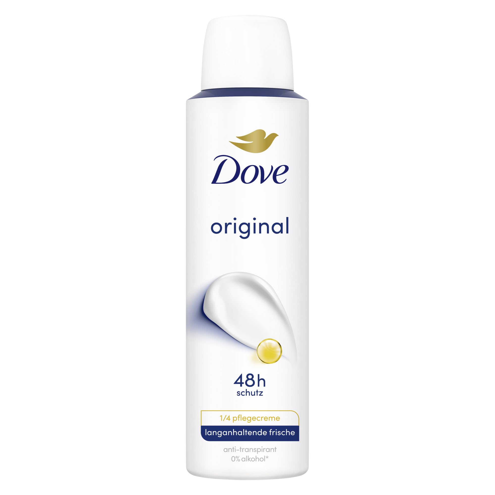 Dove Deo-Spray Original Deodorant schützt bis zu 48 Stunden vor Achselnässe und Körpergeruch 150 ml