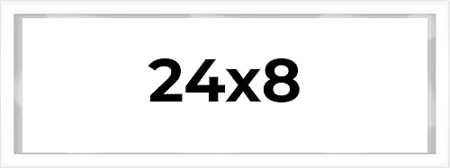 Marco de caja de sombra blanca de 24 x 8 pulgadas, tamaño interior de la caja de sombra, 24 x 8 x 1 pulgada de profundidad, este marco blanco está