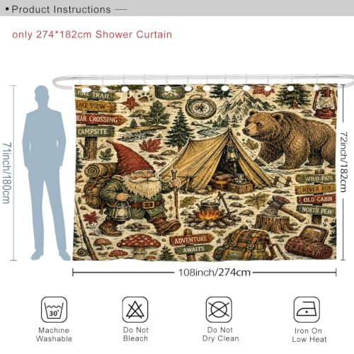 Rideau de douche imperméable et anti-éclaboussures grand format marron - 3