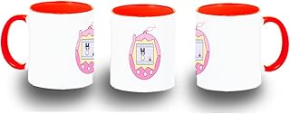 MERCHANDMANIA TAZA ROJA tamago huevo juguete mascota famosa color mug.