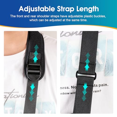 Image of Mesh Arm Shoulder Sling Medical Shoulder Immobilizer for Shoulder Injury Torn Rotator Cuff, Breathable Arm Brace for Shower, Right Left Arm Stabilizes Elbow Arm Wrist Injury for Men Women (White-M)