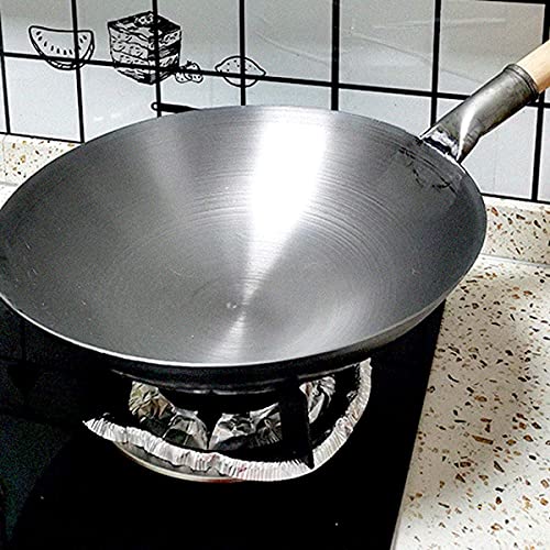 Wok de hierro fundido con fondo redondo 40 cm miniatura 3