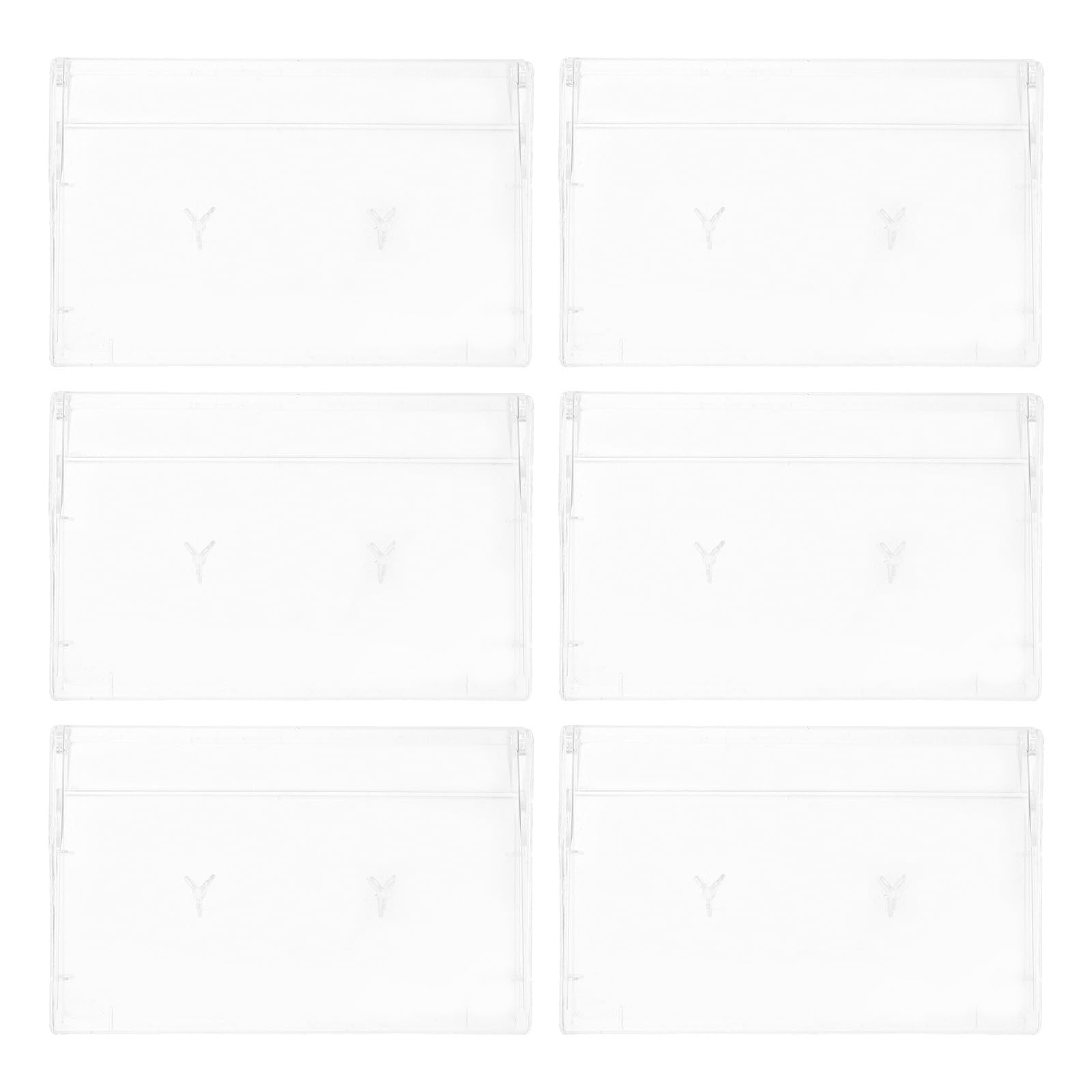 Caja transparente de abs PRETYZOOM para 6 cintas de casete con diseño apilable