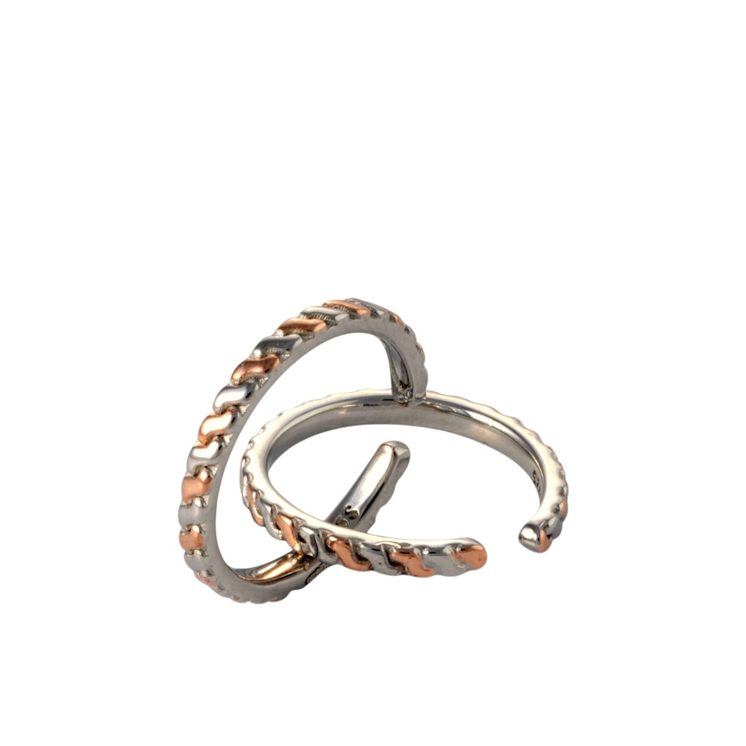 Rihi By P.C. Chandra Jewellers 925 Sterling Silver Dual tone Elegant Toe ring for Women and Girls | Adjustable Toe Ring-image-1