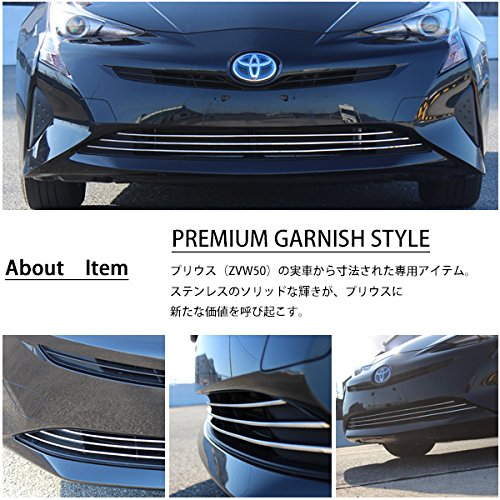 プリウス50 前期專用 フロントグリルガーニッシュ プリウス 50 系 フロントグリルガーニッシュ ステンレス製＆鏡面仕上げ