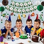 Football Party Decorations Football Hanging Swirl Decorations Football Football Birthday Banner Honeycomb Balls Circle Dots Garland for Football Season Game Day Tailgate Party Home Decor Supplies - Image 3