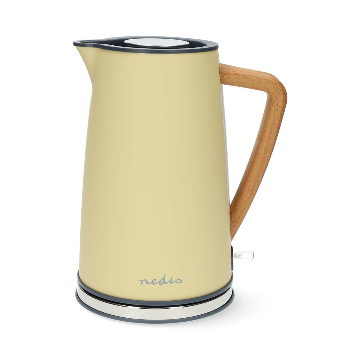 Wasserkocher 1,7 L – Soft-Touch Gelb, 360° Drehbasis, Verdecktes Heizelement, Strix Controller