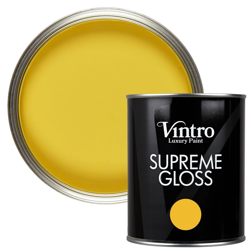 Vintro Paint Walls and Ceilings Sunflower Gloss Paint 1L - Yellow