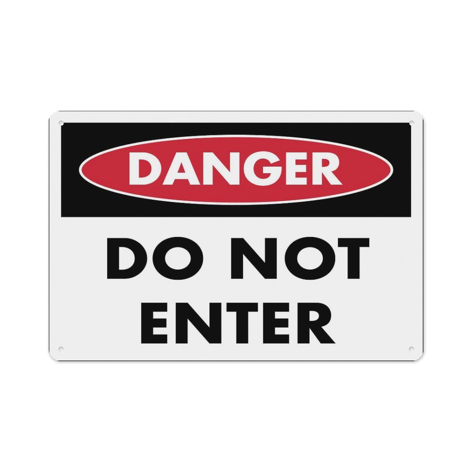 peiyeety Danger DoEnter Sign Aluminum Tin Warning Signs for Home Outdoor Garden 8X12 Inches