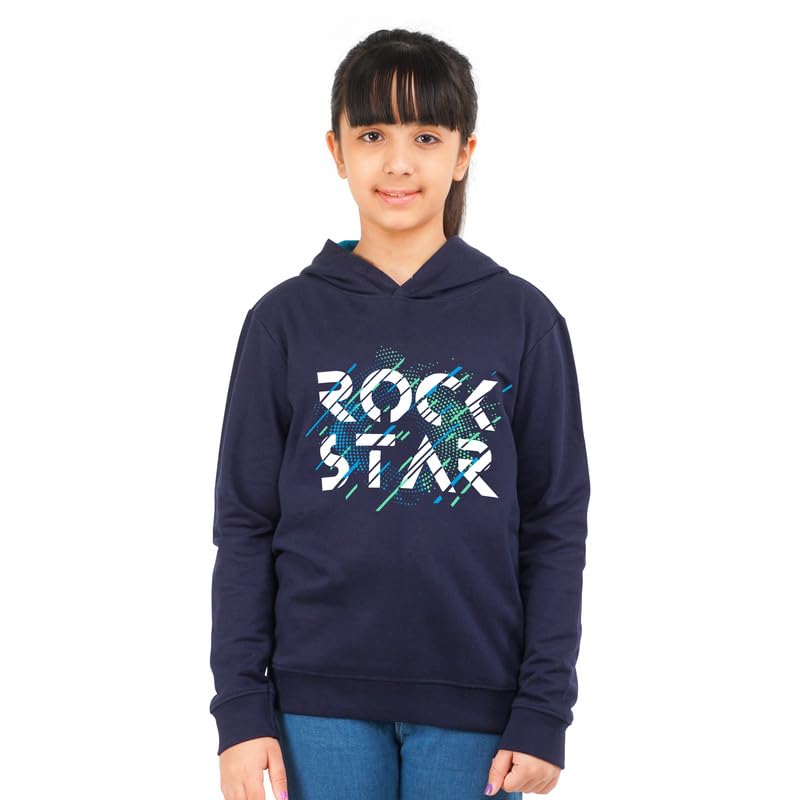 Image of Real Basics Girls Cotton Hooded Sweatshirt (Pack of 1)