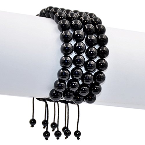 Image of AD Beads Natural 10mm Gemstone Bracelets Healing Power Crystal Macrame Adjustable 7-9 Inch