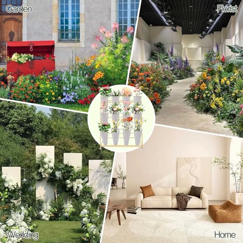 Jardin miniature mobile pour optimiser l'espace avec 12 pots de fleurs - 8