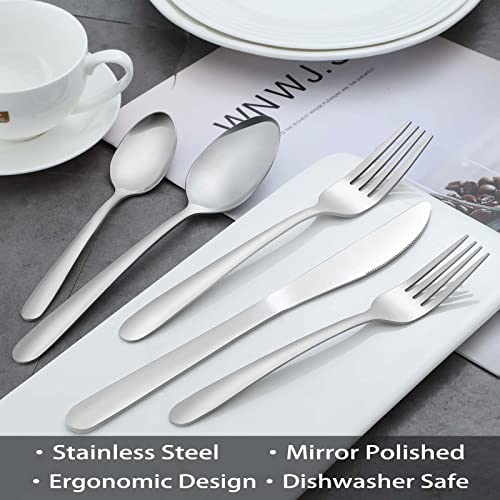 Miniatura 5 de Bewos 24 Piezas De Cucharas Para Sopa, Cucharas Soperas De 8 Pulgadas 20,4cm , Cucharas De Acero Inoxidable, Pulidas A Espejo, Aptas Para El Lavavajillas, Cucharas Pequeñas Para El Hogar Y El Hotel