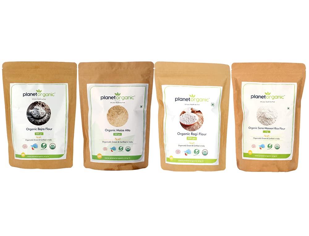 Buy India Bajra Flour (1 kg) + Maize Flour (1 kg) + Ragi Flour