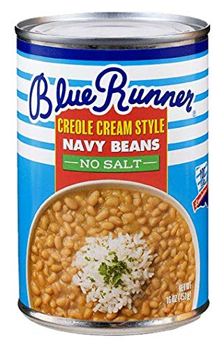 Blue Runner Creole Cream Style Navy Beans (No Salt Added) (Pack of 6)