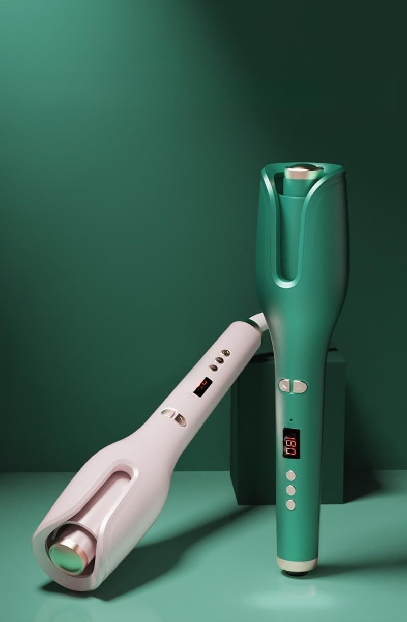 Avilia Arricciacapelli Automatico 25W con Display Digitale, 17 Livelli di Calore 120-200°C, Spegnimento Automatico, Senso Intelligente e Rivestimento in Ceramica (Rosa)
