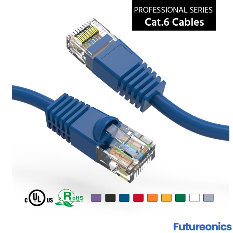 Cable Ethernet Cat 6 100 pies azul UTP pack 10 miniatura 2